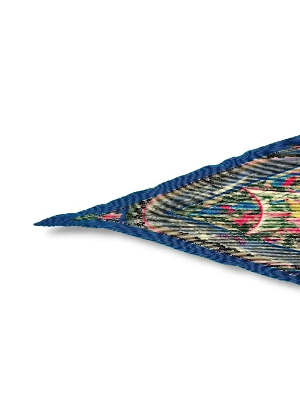 Hermes Pleats Scarf Silk Tropiques Tropical Blue